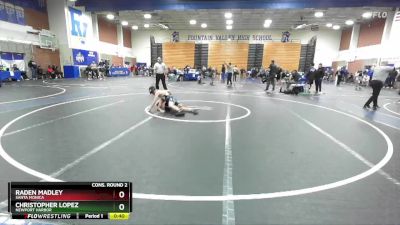 120 lbs Cons. Round 2 - Raden Madley, Santa Monica vs Christopher Lopez, Newport Harbor