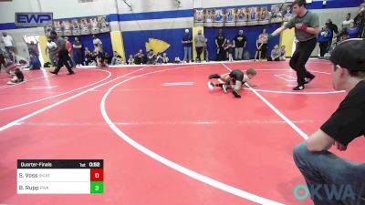 52 lbs Quarterfinal - Samuel Voss, Skiatook Youth Wrestling vs Beckett Rupp, Perry Wrestling Academy