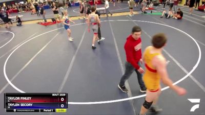 138 lbs Cons. Round 3 - Taylor Finley, IL vs Taylen Secory, IA