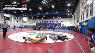 144 Boys Cons. Semi - Dion Johnston, Holtville vs Alexander Resico, Grossmont