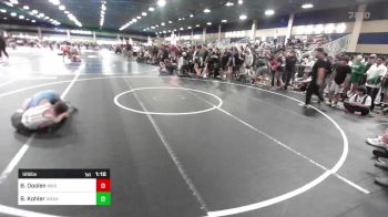 126 lbs Round Of 32 - Bergen Doolen, War Wc vs Benjamin Kohler, Wasatch WC