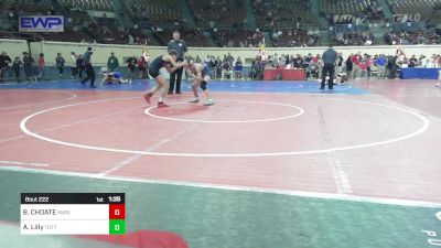 105 lbs Quarterfinal - BRAEDEN CHOATE, MARLOW OUTLAWS JH vs Austin Lilly, Tuttle