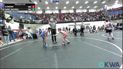61 lbs Rr Rnd 4 - Aj Brown, Choctaw Ironman Youth Wrestling vs Korey Maxwell, Choctaw Ironman