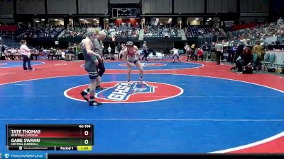 4A-106 lbs 1st Place Match - Gabe Swann, Central (Carroll) vs Tate Thomas, Heritage-Catoosa