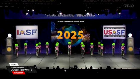 JC Dance & Cheer - JC Glitter White [2025 Open Pom Semis] 2025 The Dance Worlds