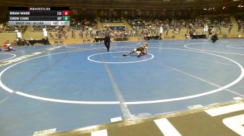 85 lbs 2nd Place - Briar Ware, Chandler Takedown Club vs Crew Card, Tulsa Blue T Panthers