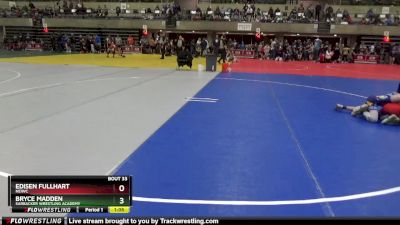 95 lbs Quarterfinal - Bryce Madden, Sarbacker Wrestling Academy vs Edisen Fullhart, NEIWC