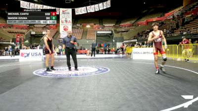 Cadet Boys Lower - 132 lbs Champ. Round 3 - Justice Commendatore, Cardinal Wrestling Club vs Gilbert Luiz II, Ripon Tribe Wrestling Club