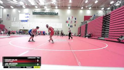 190 lbs Cons. Semi - Cesar Salas, Crown Point vs Lee Krueger, Detroit Catholic