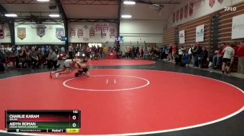 132 lbs 7th Place Match - Charlie Karam, Solon vs Aidyn Roman, Cedar Rapids Kennedy