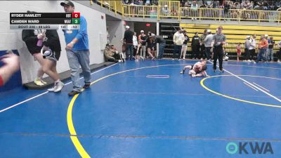 49 lbs Round Of 16 - Ryder Hamlett, HBT Grapplers vs Camden Ward, Weatherford Youth Wrestling