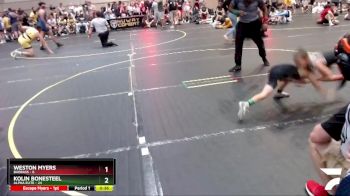 53 lbs Round 4 (6 Team) - Kolin Bonesteel, Alpha Elite vs Weston Myers, BadBass