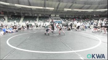 40 lbs Quarterfinal - Wilson Ryatt, Keystone Kids Wrestling Club vs Amos Boyd, Harrah Little League Wrestling