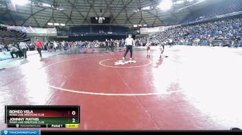 71 lbs Cons. Round 2 - Romeo Vela, Moses Lake Wrestling Club vs Johnny Mathis, Moses Lake Wrestling Club