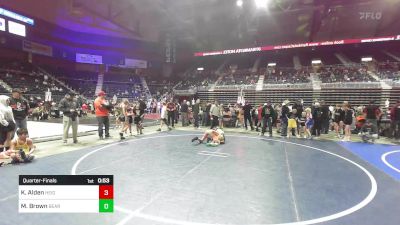 90 lbs Quarterfinal - Kain Alden, Heights Wrestling Club MT vs Max Brown, Bear Cave