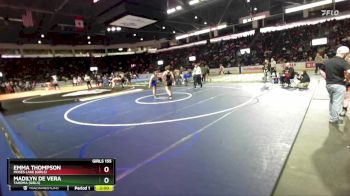 Girls 155 lbs Champ. Round 1 - Emma Thompson, Moses Lake (Girls) vs Madilyn De Vera, Tahoma (Girls)