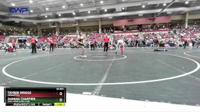 150 lbs Semifinal - Damian Chartier, Hays Wrestling Club vs Tayber Driggs, Manhattan