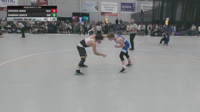 126 lbs Champ. Rd Of 32 - Steven Uden, Patton Trained vs Damian Quick, Sunflower Kids Wrestling