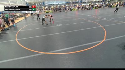 120 lbs Champ. Round 1 - Asilbek Anvarov, Unattached vs Mason Saylor, Unattached