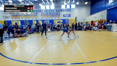 100 lbs Champ. Round 2 - Kayla Blohm, Springstead vs Addison Neufeld, SOT / DOZ