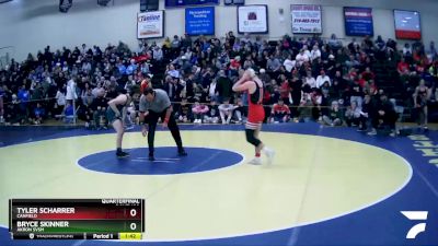 126 lbs Quarterfinal - Tyler Scharrer, Canfield vs Bryce Skinner, Akron Svsm