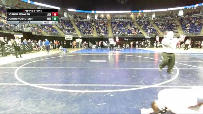 130 lbs Consy 1 - Joshua Fowler, Lackawanna Trail vs Jonah Hostutler, Keystone Oaks