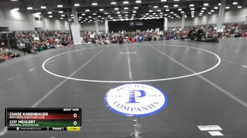 106 lbs Cons. Semi - Chase Karenbauer, Bad Karma Wrestling Club vs Coy Mehlert, Immortal Athletics WC