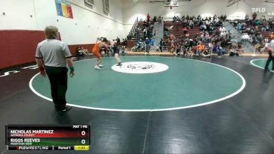 175 lbs Cons. Round 2 - Nicholas Martinez, Natrona County vs Riggs Reeves, Mountain View