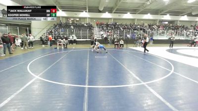 120 lbs 7th Place Match - Kooper Nowell, Canyon View Falcons vs Jack Wallukait, Sebolt Wrestling Academy