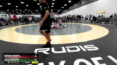 90 lbs Placement Matches (8 Team) - Noah Desmond, Elite Athletic Club vs Giovani Aranda, DC Wrestling Academy