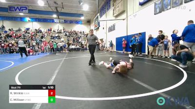 80 lbs Rr Rnd 2 - Ronan Winkle, R.A.W. vs Carter Millison, Verdigris Youth Wrestling