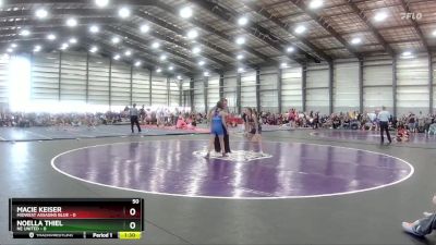 82 lbs Quarterfinal - Ariella Pope, Indiana Inferno Black vs Sadie Swisher, Mayhem WC Gray