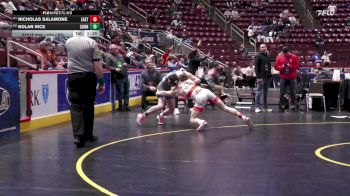 121 lbs First Round - Nicholas Salamone, Easton vs Nolan Rice, Connellsville