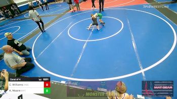 49 lbs Consi Of 4 - Creed Williams, Choctaw Ironman Youth Wrestling vs Kayson Moore, Standfast