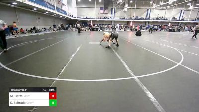 141 lbs Consi Of 16 #1 - Mason Tieffel, Kent State vs Colt Schrader, Army-West Point