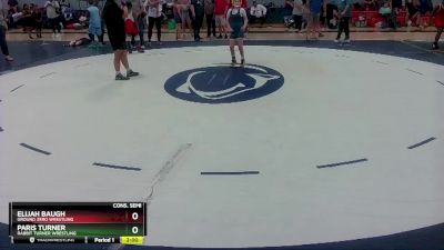 92 lbs Cons. Semi - Elijah Baugh, Ground Zero Wrestling vs Paris Turner, Rabbit Turner Wrestling