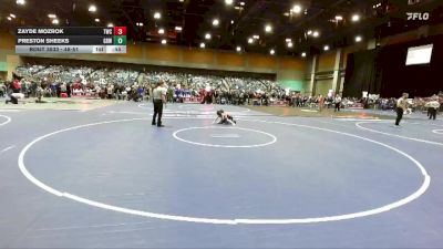 48-51 lbs Round 1 - Zayde Mozrok, Truckee Wrestling Club vs Preston Sheeks, Gold Rush Wrestling