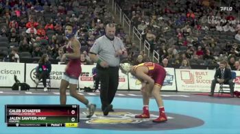 113 lbs Champ. Round 1 - Caleb Schaefer, Evansville Mater Dei vs Jalen Sawyer-May, Kokomo