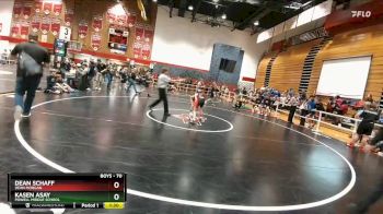 70 lbs Quarterfinal - Kasen Asay, Powell Middle School vs Dean Schaff, Dean Morgan