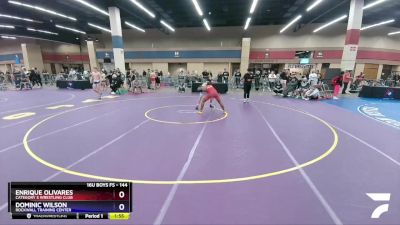 144 lbs Cons. Semi - Enrique Olivares, Category 5 Wrestling Club vs Dominic Wilson, Rockwall Training Center