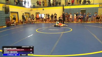 175 lbs Cons. Round 3 - Benjamin Uher, Manhattan Regional Training Center (MRTC) vs Mason OBanion, Columbus Wrestling Club