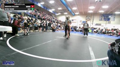 55 lbs Final - Weston Pulliam, Skiatook Youth Wrestling vs Byrd Ware, Cleveland Take Down Club