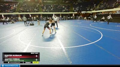 132 lbs Cons. Round 2 - Hunter Nusbaum, Iowa vs Santos Coreas, North Liberty Wrestling Club