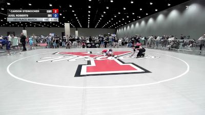 49 lbs 1st Place Match - Carson Steinocher, Katy Area Wrestling Club vs Axel Roberts, Bobcat Wrestling Club