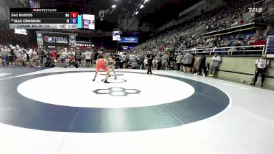 144 lbs Champ. Rd Of 128 - Zac Bleess, MO vs Mac Crosson, IA