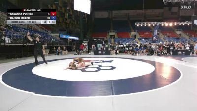 125 lbs Cons. Rd Of 16 - Savanna Porter, FL vs Kaison Miller, KS