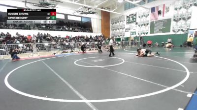 285 lbs Champ. Round 1 - Robert Crowe, South Torrance vs Kevin Bennett, Long Beach Poly