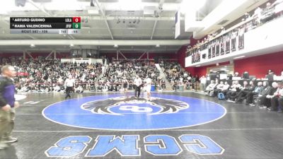 106 lbs 3rd Place Match - Arturo Gudino, Lower Lake vs Rama Valencerina, John F Kennedy -Fremont