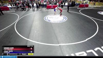 86 lbs Quarterfinal - Amari Carr, CORE Wrestling vs Cole Taite, California