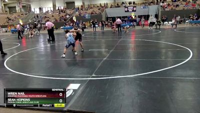 112 lbs Semifinal - Sean Hopkins, Pigeon Forge Wrestling Club vs Wren Nail, Houston Mustangs Youth Wrestling